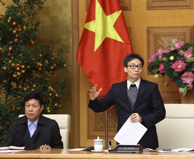 Phó Thủ tướng Vũ Đức Đam chỉ đạo tại cuộc họp triển khai các biện pháp phòng, chống dịch COVID-19 ngày 5-2-2020 (Ảnh: Văn Điệp/TTXVN)