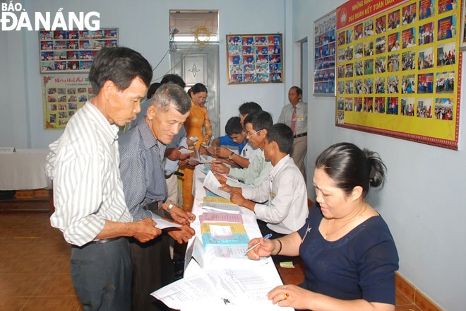 Các hoạt động văn hóa, chính trị đều diễn ra ở nhà văn hóa các thôn, xã thuộc địa bàn huyện Hòa Vang. Ảnh: HUỲNH LÊ