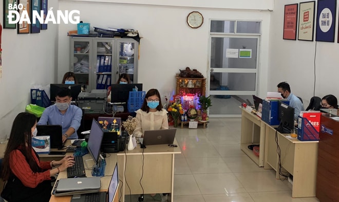 Công ty CP Năng lượng VSK Việt Nam triển khai nhiều biện pháp phòng ngừa lây nhiễm Covid-19. (Ảnh do đơn vị cung cấp)