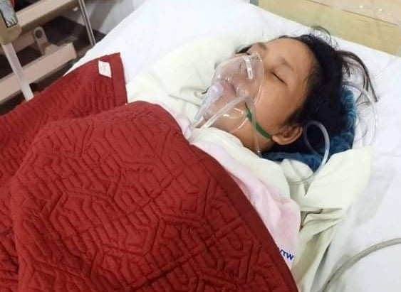 Chị Nguyễn Thị Thanh Nga hiện đang nằm mê man tại Bệnh viện Trung ương Huế