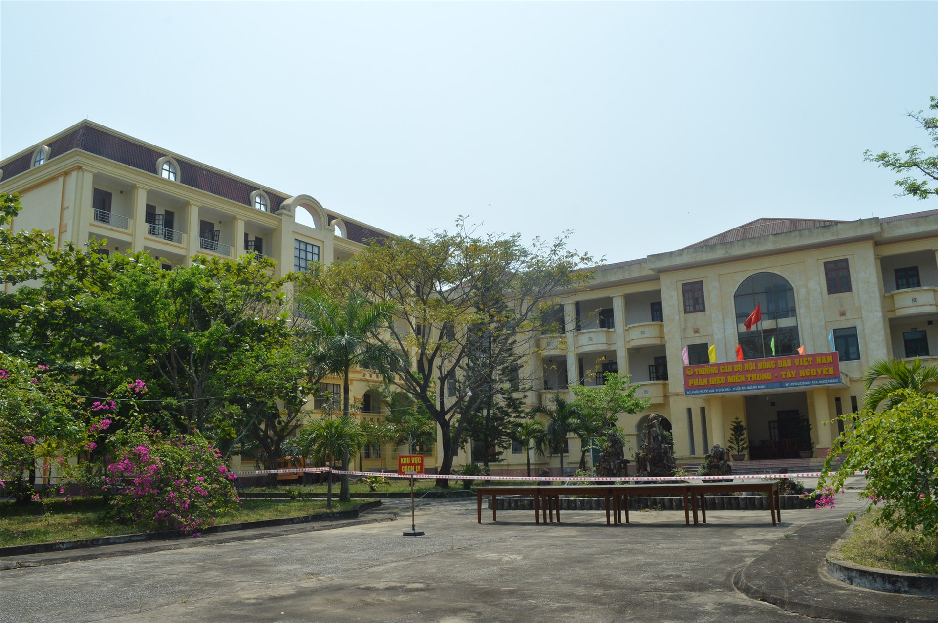Khu cách ly tập trung cơ sở Trường Cán bộ Hội Nông dân Việt Nam tại Hội An đã sẳn sàng đón người vào cách ly