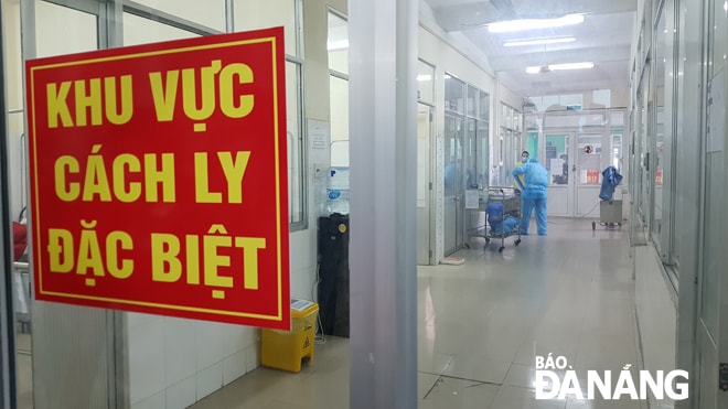 Đà Nẵng cách ly những trường hợp nghi nhiễm SARS-CoV-2. (Ảnh chụp tại Bệnh viện Phổi Đà Nẵng).Ảnh: PHAN CHUNG