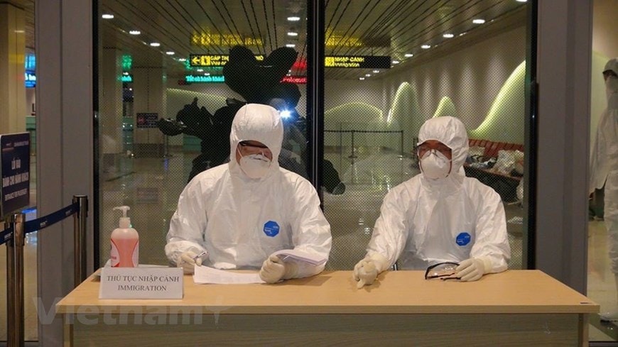 Nơi làm thủ tục nhập cảnh. (Ảnh: T.T/Vietnam+)