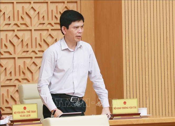 Thứ trưởng Bộ Giao thông Vận tải Lê Anh Tuấn phát biểu. Ảnh: Doãn Tấn/TTXVN