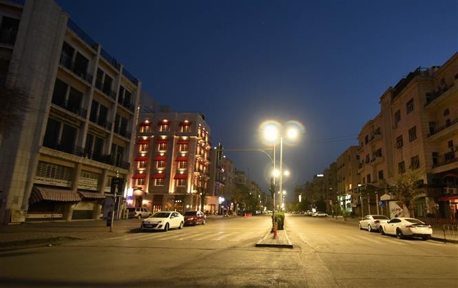 Một tuyến phố ở Damascus, Syria, đìu hiu ngày 25-3. Ảnh: THX/TTXVN