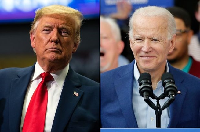 Ứng cử viên hàng đầu của đảng Dân chủ Joe Biden hiện đang dẫn trước Tổng thống Mỹ Donald Trump. (Nguồn: AP)