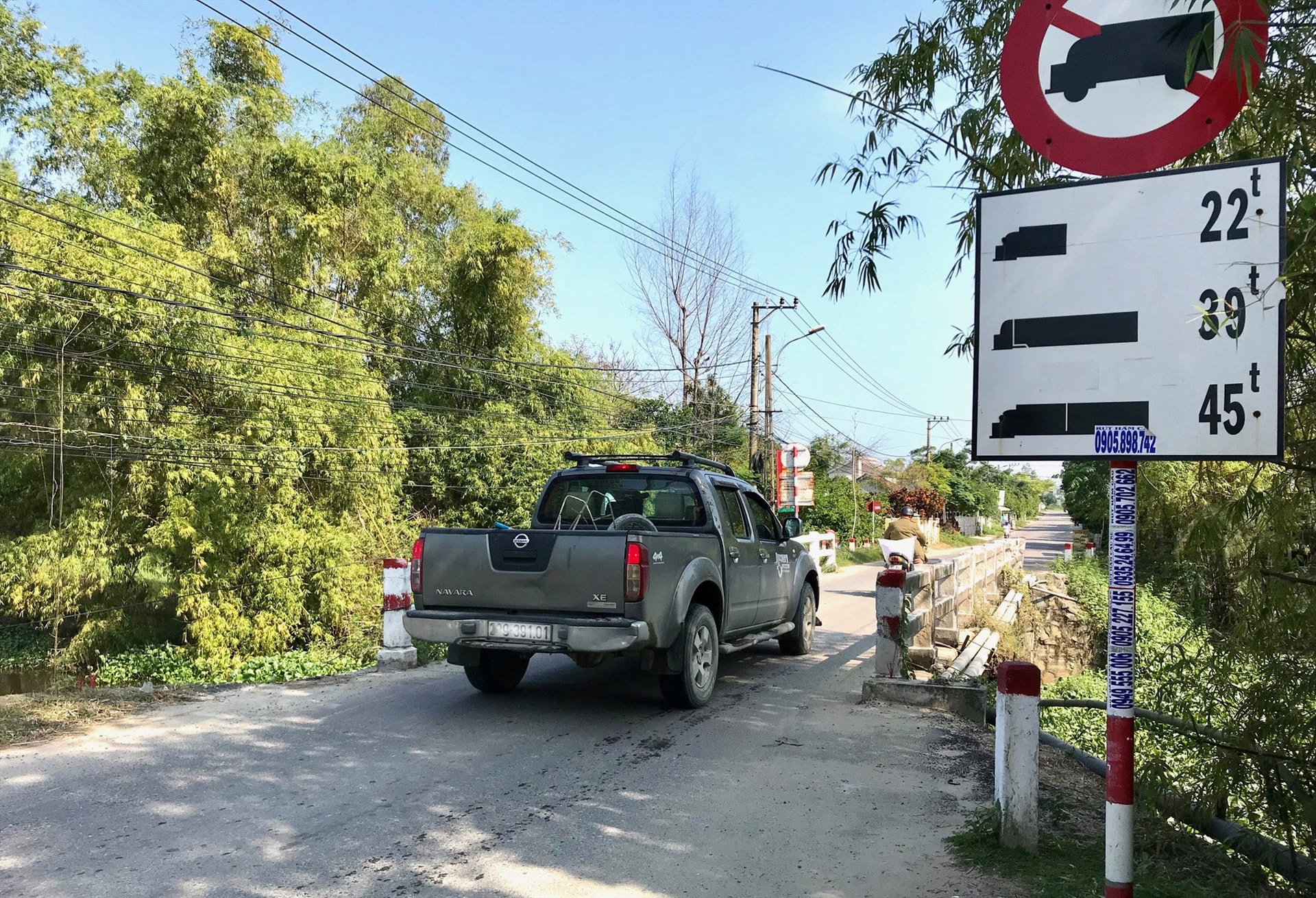 Hạ tầng giao thông vùng đông của Điện Bàn chưa theo kịp sự phát triển đô thị. Trong ảnh: Cầu Nghĩa Tự ở phường Điện Dương. Ảnh: Q.T