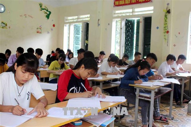 Kỳ thi tốt nghiệp Trung học Phổ thông 2020 sẽ tổ chức thi 5 bài thi. Ảnh minh họa: TTXVN