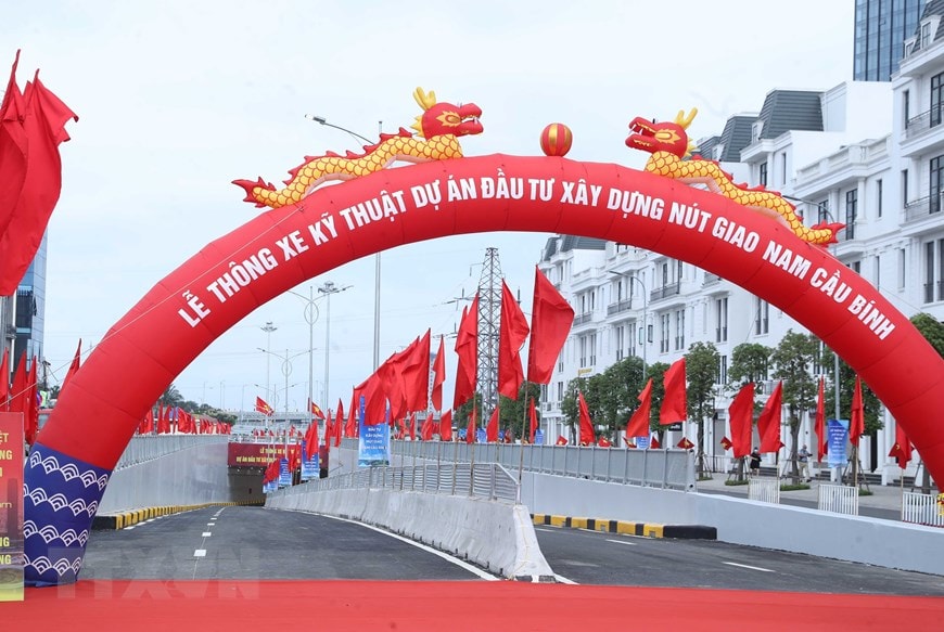 Nút giao Nam Cầu Bính, Hải Phòng. (Ảnh: Thống Nhất/TTXVN)