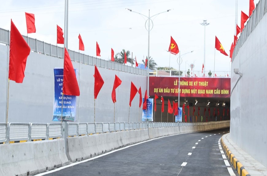 Nút giao Nam Cầu Bính, Hải Phòng. (Ảnh: Thống Nhất/TTXVN)