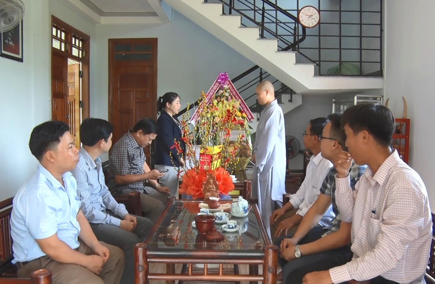 Lãnh đạo huyện Nông Sơn thăm các chùa nhân Đại lễ Phật đản Phật lịch 2564