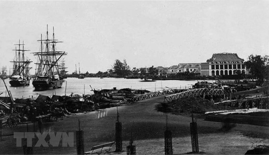 Ngày 5-6-1911, từ Bến Nhà Rồng (ảnh), Nguyễn Tất Thành đã rời Tổ quốc, bắt đầu cuộc hành trình tìm con đường giải phóng dân tộc, giải phóng đất nước. (Nguồn: Tư liệu-TTXVN phát)