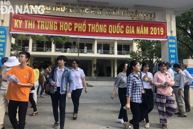 Thí sinh tại kỳ thi THPT năm 2019. Ảnh: NGỌC HÀ