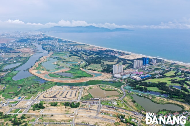 Vệt đô thị phía nam thành phố Đà Nẵng. Ảnh: TRIỆU TÙNG