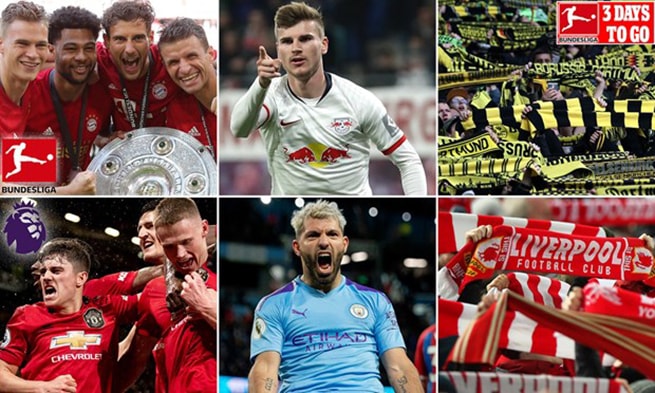 Báo chí Anh so sánh các đội bóng ở Premier League với Bundesliga.