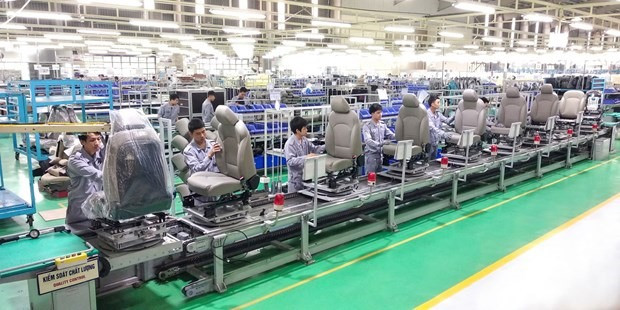 Car seat production line. Photo: THACO