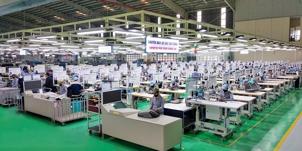 Production lines of car seat covers. Photo: Thaco