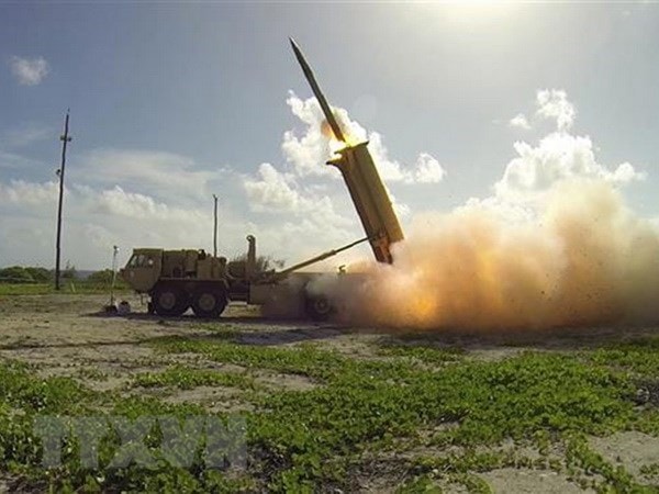 Hệ thống phòng thủ THAAD của Mỹ được thử nghiệm tại đảo Wake ở Thái Bình Dương. (Nguồn: AFP/TTXVN)