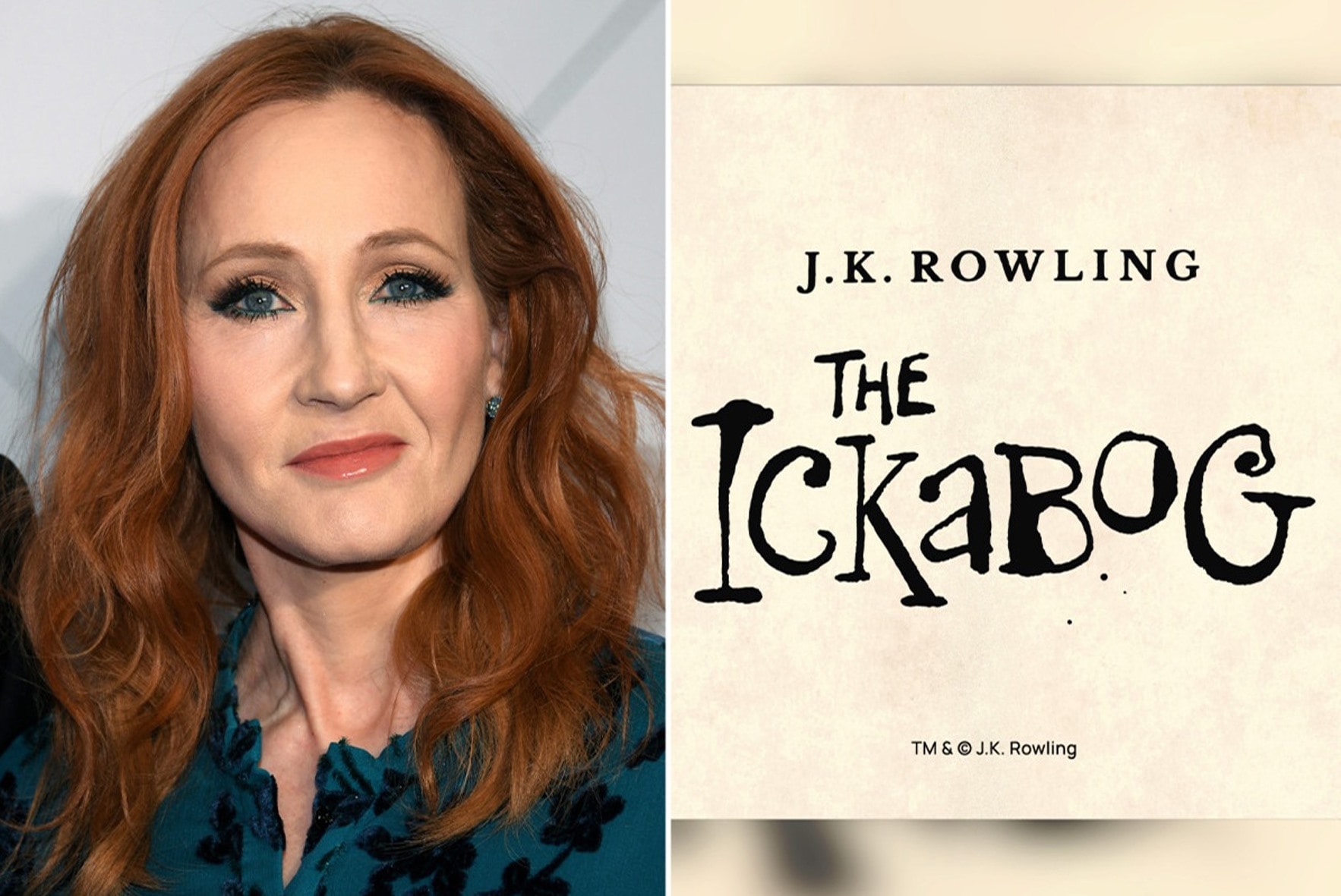 Nhà văn J.K.Rowling và minh họa bìa cho tác phẩm The Ickabog. Ảnh: REPORTDOOR