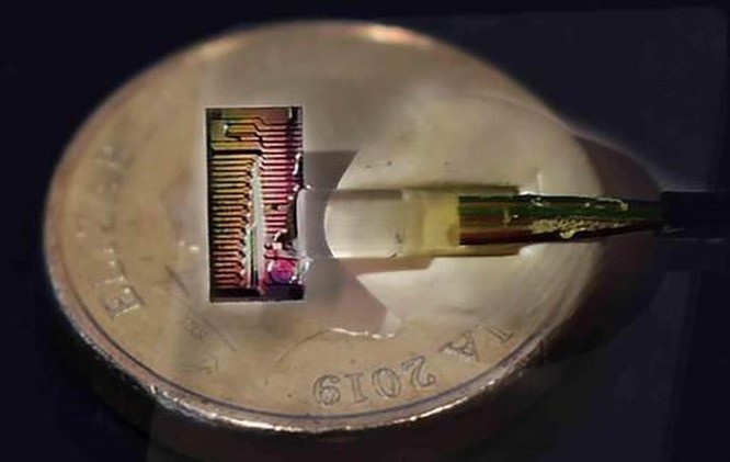 Micro-comb chip quá nhỏ so với đồng xu