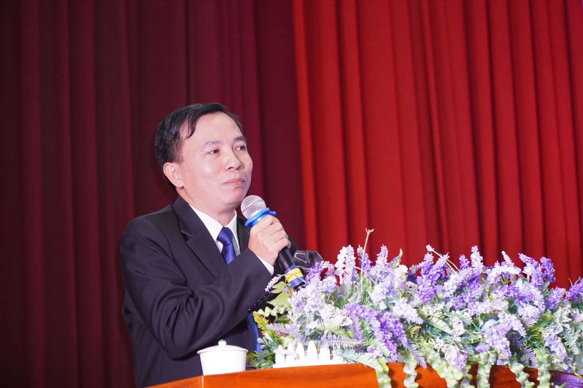 TS.Nguyễn Hữu Phú, Phó Hiệu trưởng DTU phát biểu khai mạc NHVL 2020. Ảnh NĐ