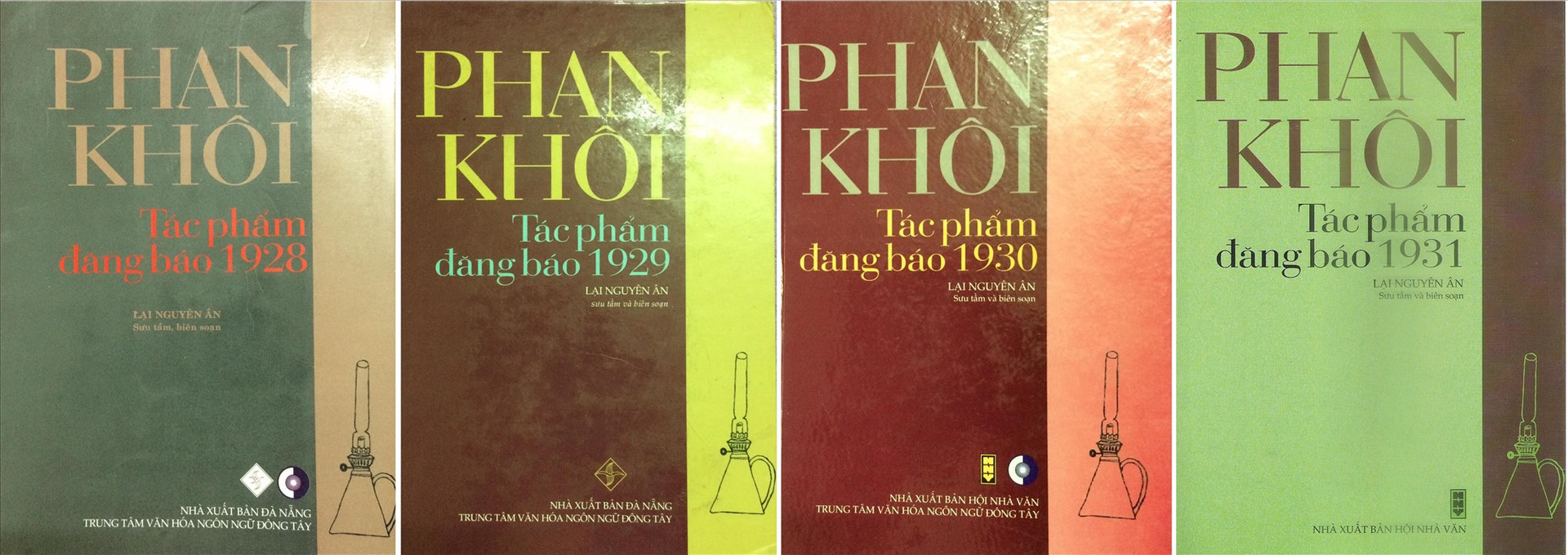 Một vài cuốn trong bộ sách Phan Khôi - Tác phẩm đăng báo do nhà nghiên cứu Lại Nguyên Ân thực hiện.
