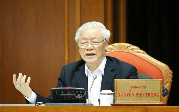 Tổng bí thư Nguyễn Phú Trọng ký ban hành Chỉ thị số 45 về lãnh đạo cuộc bầu cử đại biểu Quốc hội khóa XV và bầu cử đại biểu Hội đồng nhân dân các cấp nhiệm kỳ 2021 - 2026 - Ảnh: TTXVN