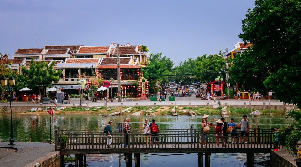 A corner of Hoi An ancient town viewed from another bank of the Hoai river