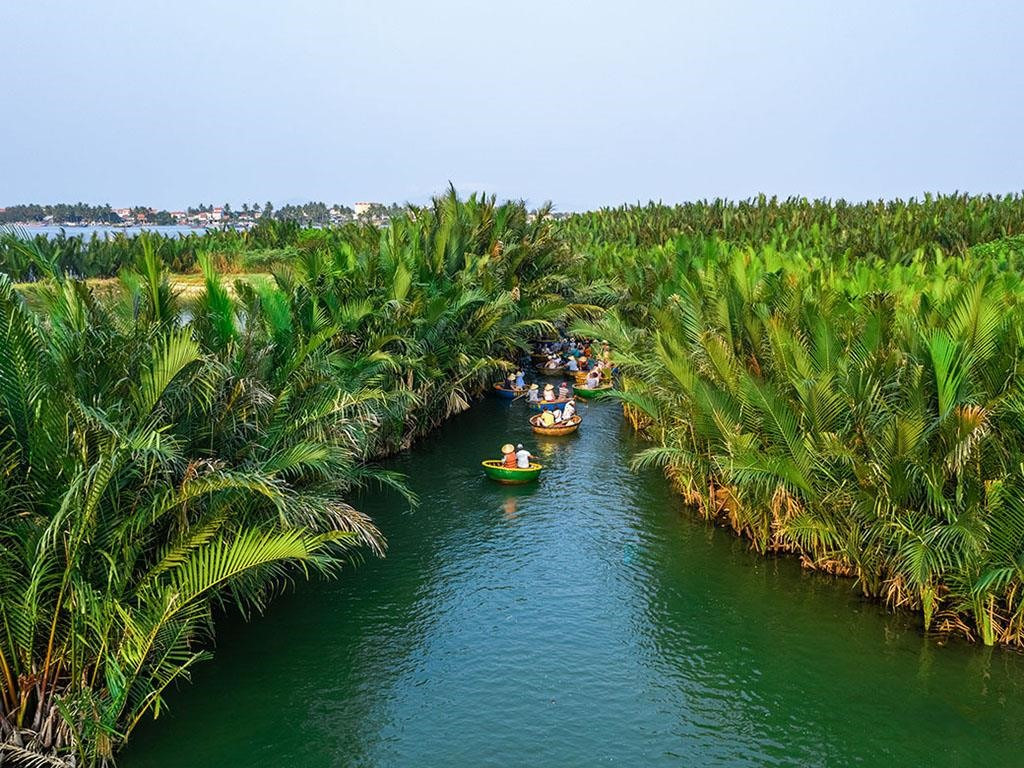 Visitors to Bay Mau nipa forest