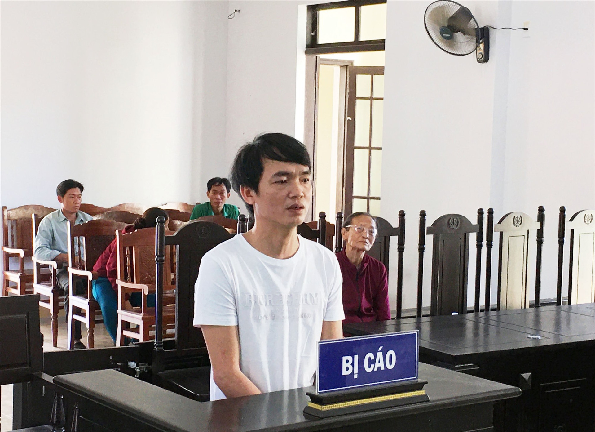 Bị cáo Nguyễn Xuân tại phiên tòa