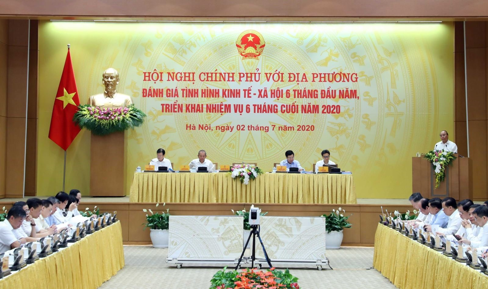 Thủ tướng Nguyễn Xuân Phúc phát biểu khai mạc Hội nghị. Ảnh: Thống Nhất/TTXVN