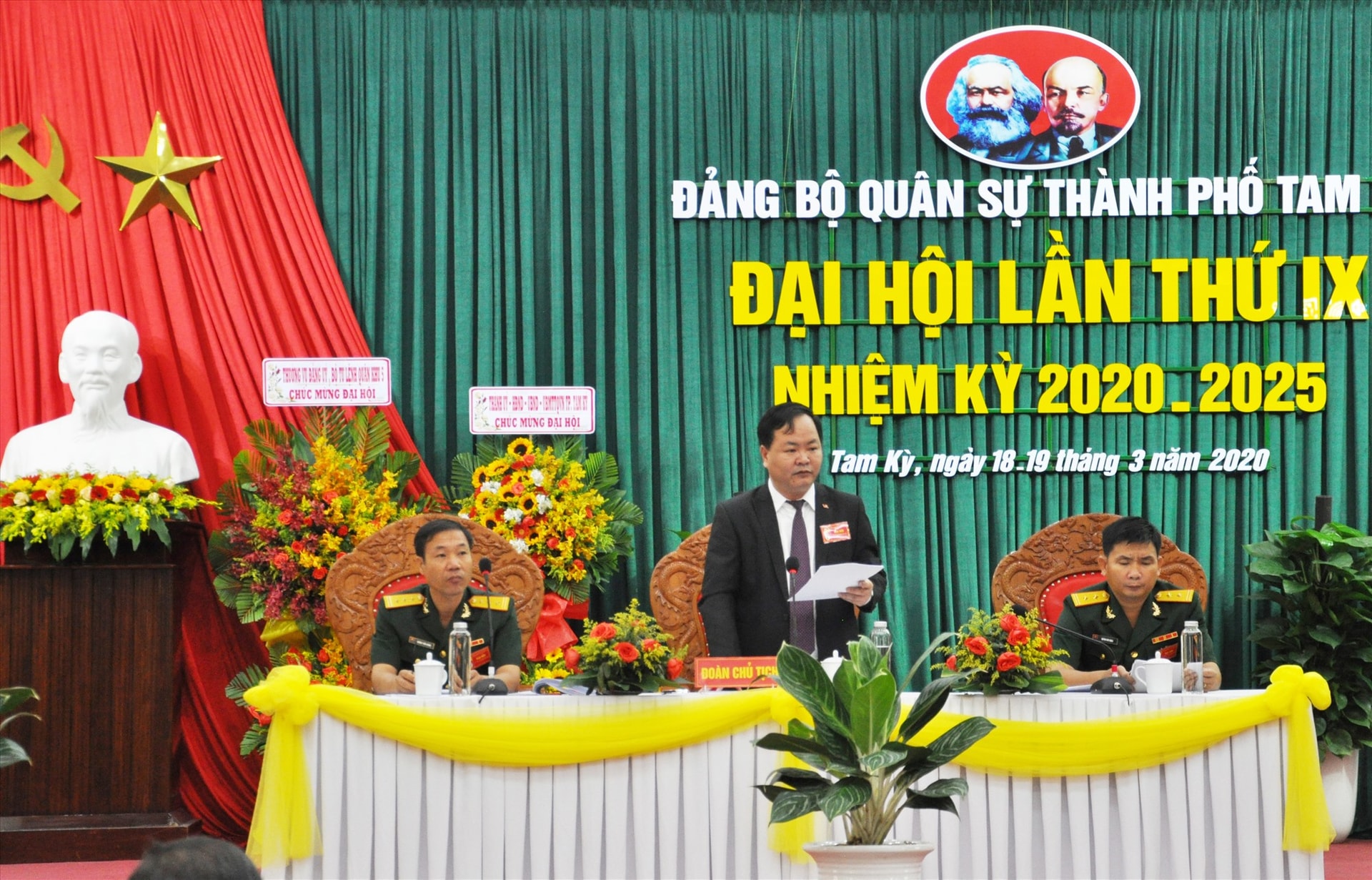 Đại hội Đảng bộ Quân sự TP.Tam Kỳ nhiệm kỳ 2020 - 2025. Ảnh: X.P