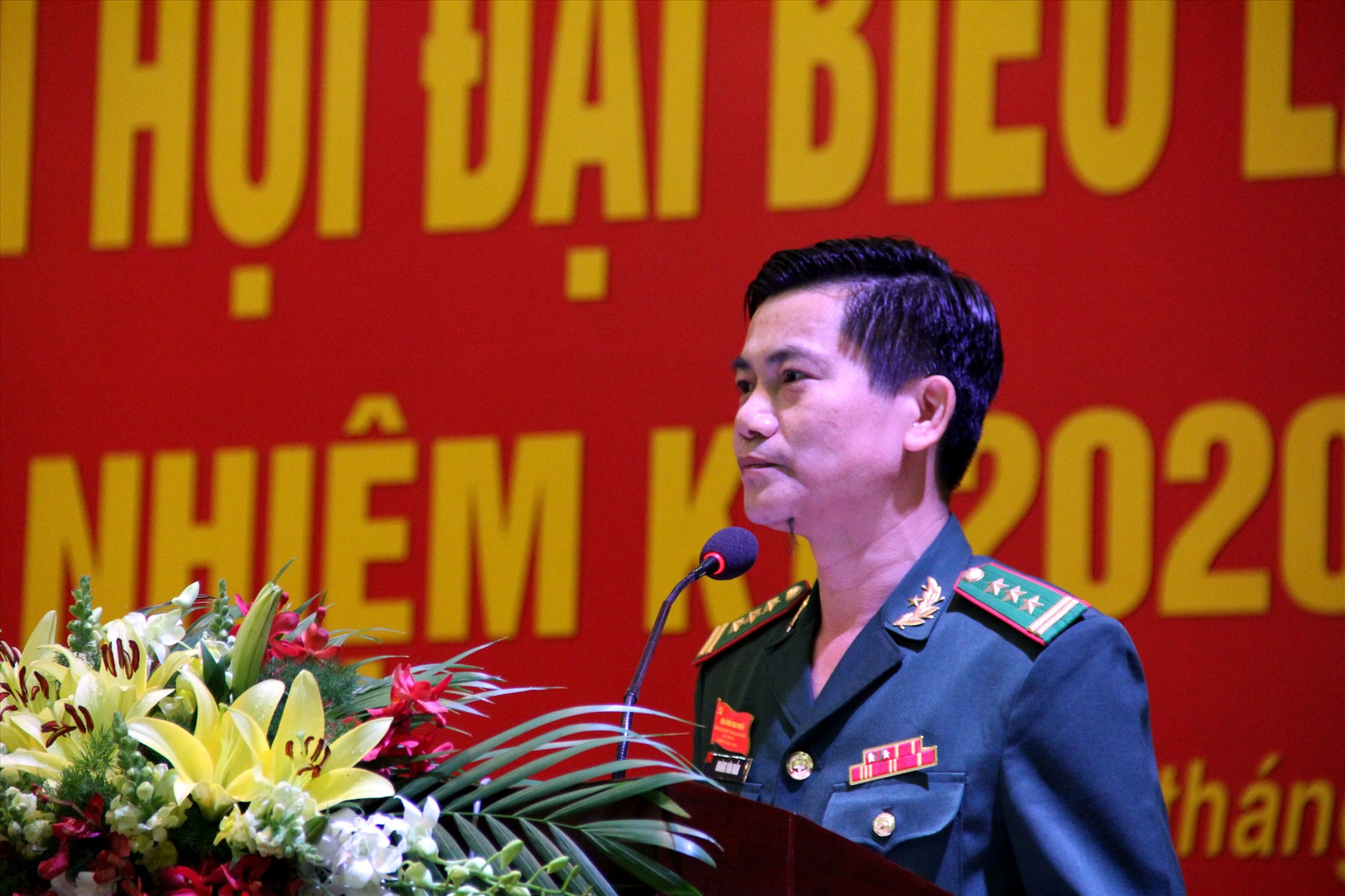 Thượng tá Hoàng Văn Mẫn - Chính ủy BĐBP tỉnh tái đắc cử chức danh Bí thư Đảng ủy BĐBP tỉnh nhiệm kỳ 2020 - 2025. Ảnh: A.N