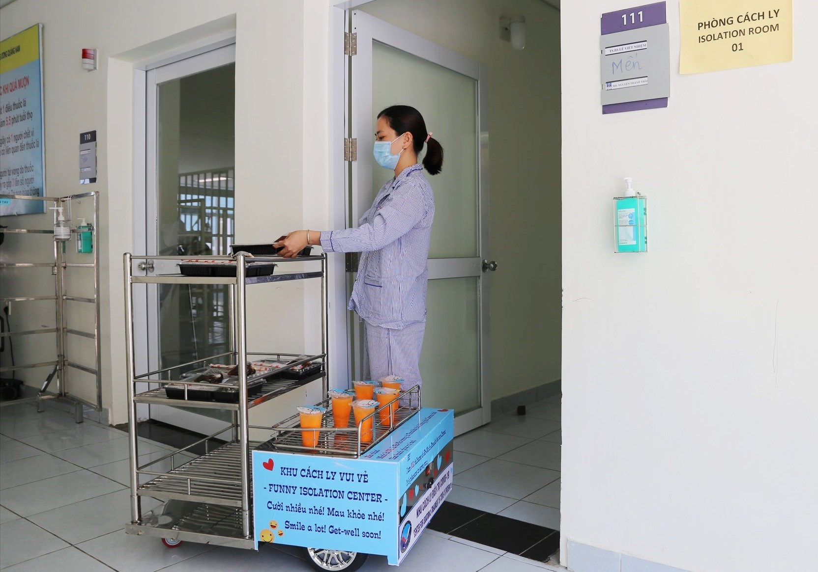 RONA được trang bị để hỗ công tác phòng, chống dịch bệnh tại Bệnh viện Đa khoa Trung ương Quảng Nam. Ảnh: L.P.THẢO
