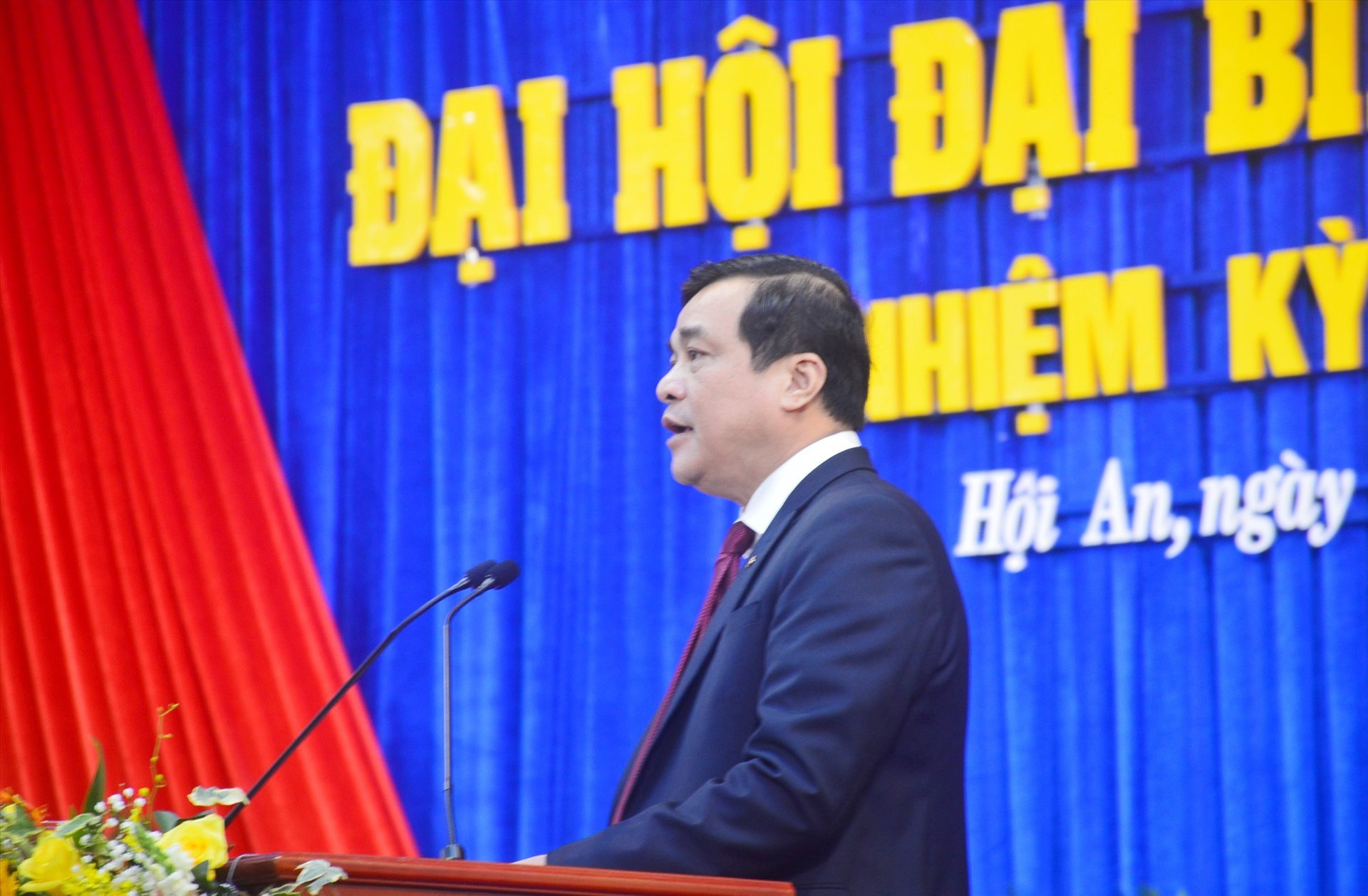 Bí thư Tỉnh ủy, Chủ tịch HĐND tỉnh Phan Việt Cường phát biểu chỉ đạo tại đại hội. Ảnh: Q.T