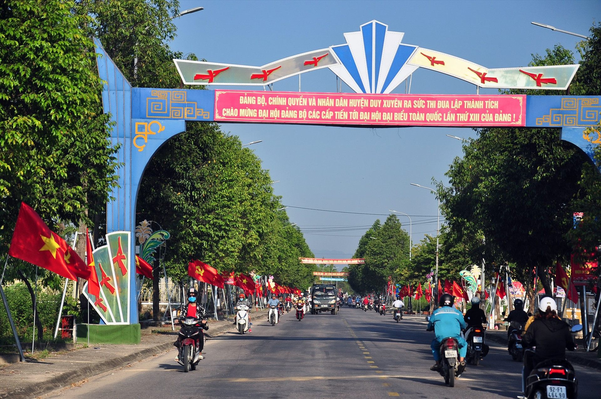 Diện mạo thị trấn Nam Phước (Duy Xuyên) ngày càng khang trang. Ảnh: VINH ANH