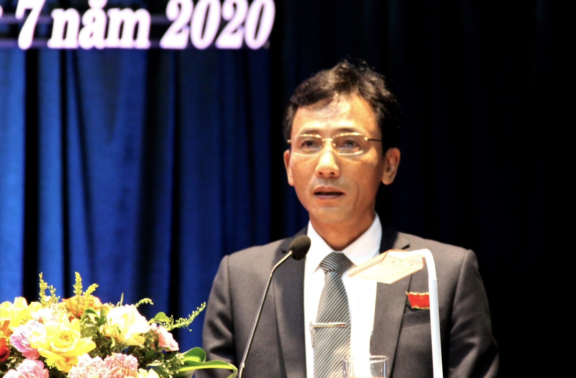 Đồng chí Nguyễn Phi Thạnh tái đắc cử Bí thư Huyện ủy Phú Ninh khóa XXI (nhiệm kỳ 2020 - 2025). Ảnh: VINH ANH