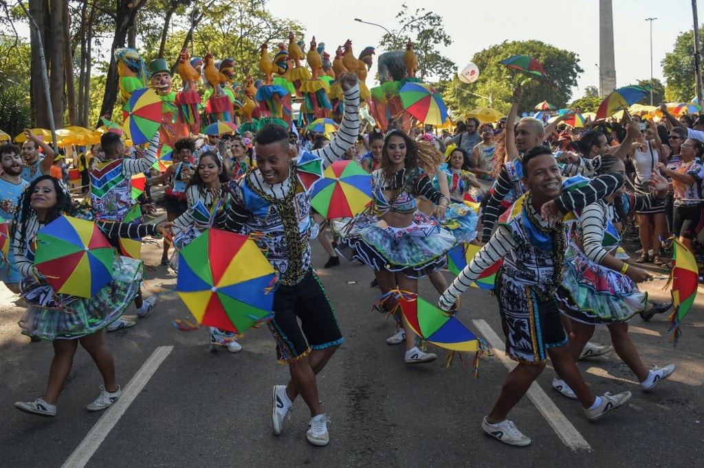 Lễ hội carnival ngày 25/2 tại Sao Paulo. Ảnh: AFP
