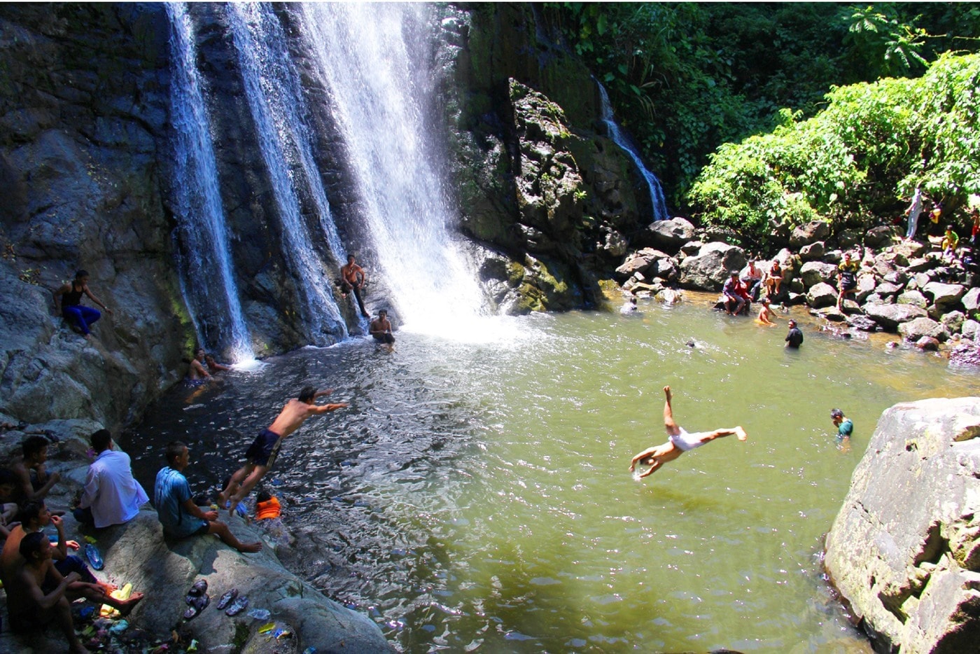 Water pool under the fall