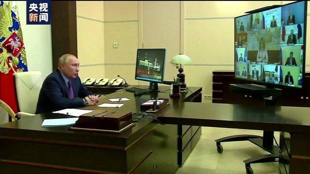 Tổng thống Putin kêu gọi người dân không được mất cảnh giác trước dịch Covid-19. Ảnh: CCTV.