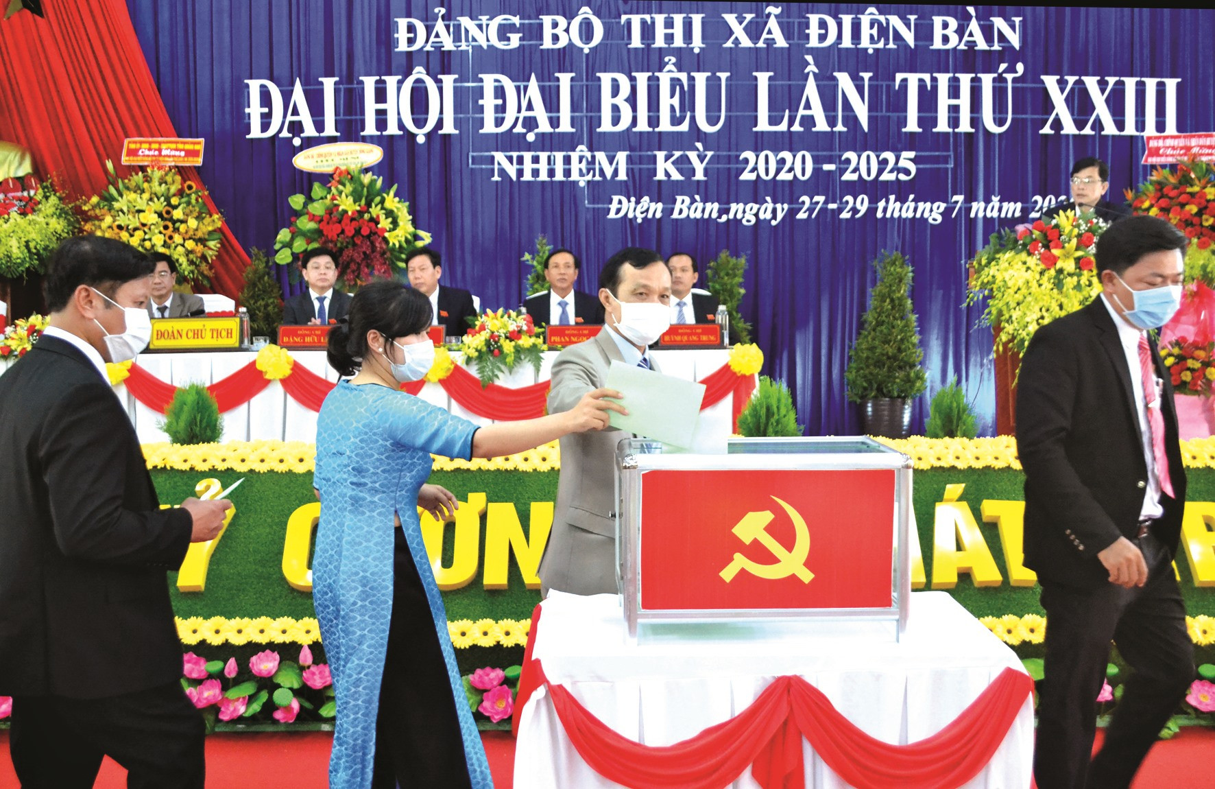 Đại hội đại biểu Đảng bộ thị xã Điện Bàn nhiệm kỳ 2020 - 2025. Ảnh: CÔNG TÚ