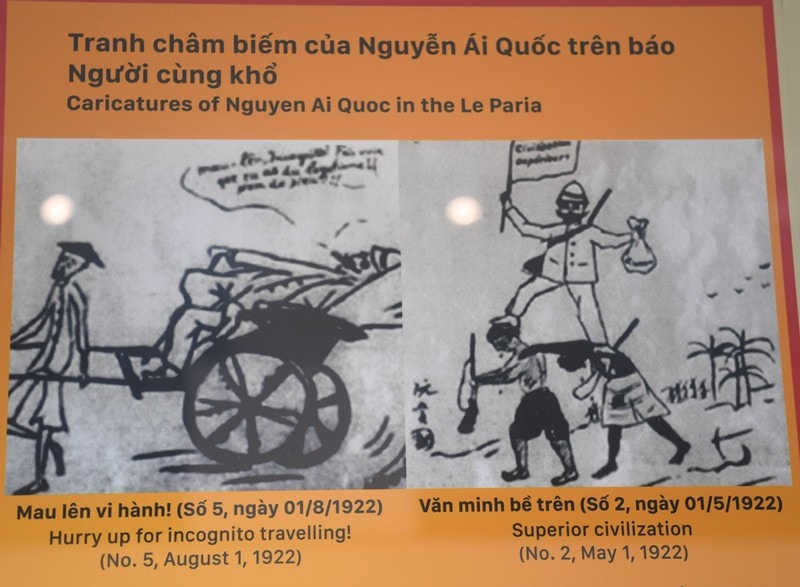 Hai bức tranh biếm họa do chính Bác Hồ vẽ, đăng trên báo Le Paria trong năm 1922.