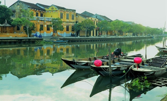 Hoai river in Hoi An city. Photo: dantri.com.vn