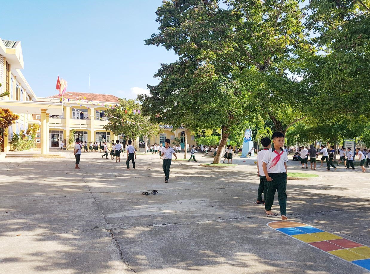 Mô hình “Trường học thân thiện” đang được đẩy mạnh triển khai ở Núi Thành. Ảnh: C.V