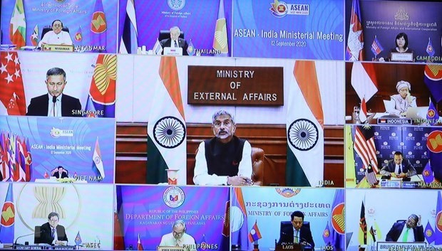 Participants at the ASEAN-India Ministerial Meeting (Photo: VNA)