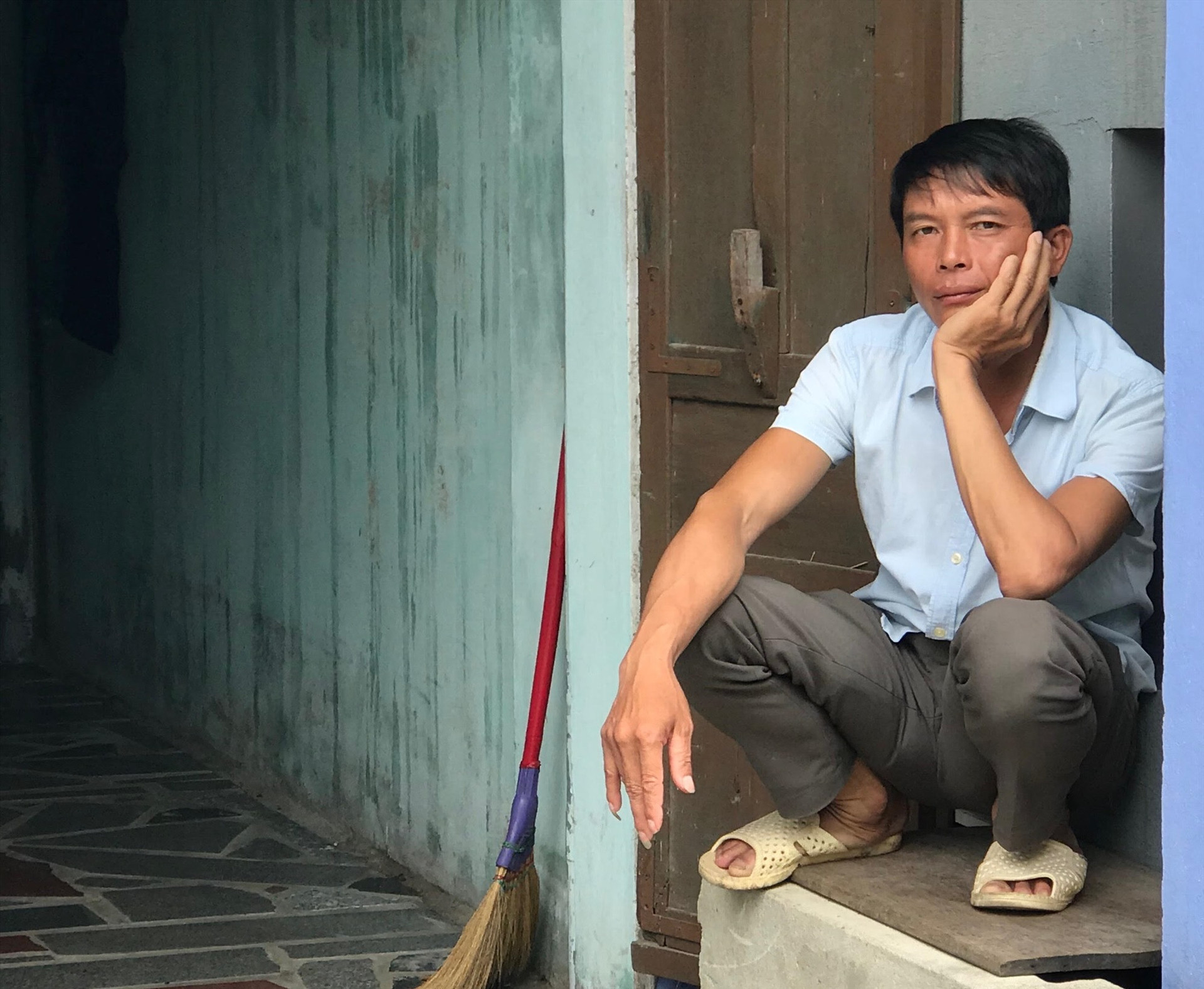 Ánh mắt đờ dại của Lò Văn Lý trong những ngày bị mắc kẹt ở tâm dịch Đà Nẵng Ảnh: Tường Minh