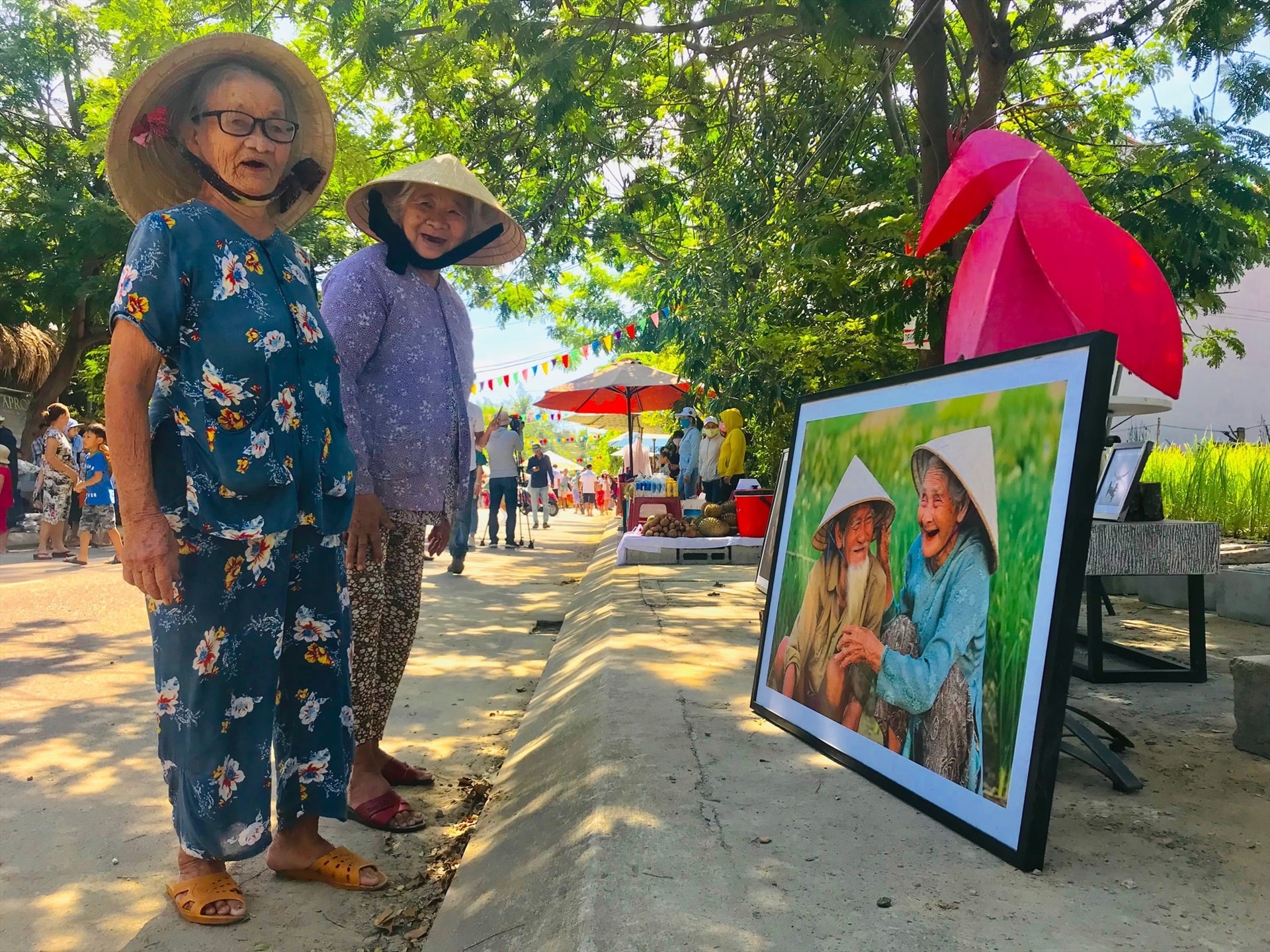 Local residents at the fair