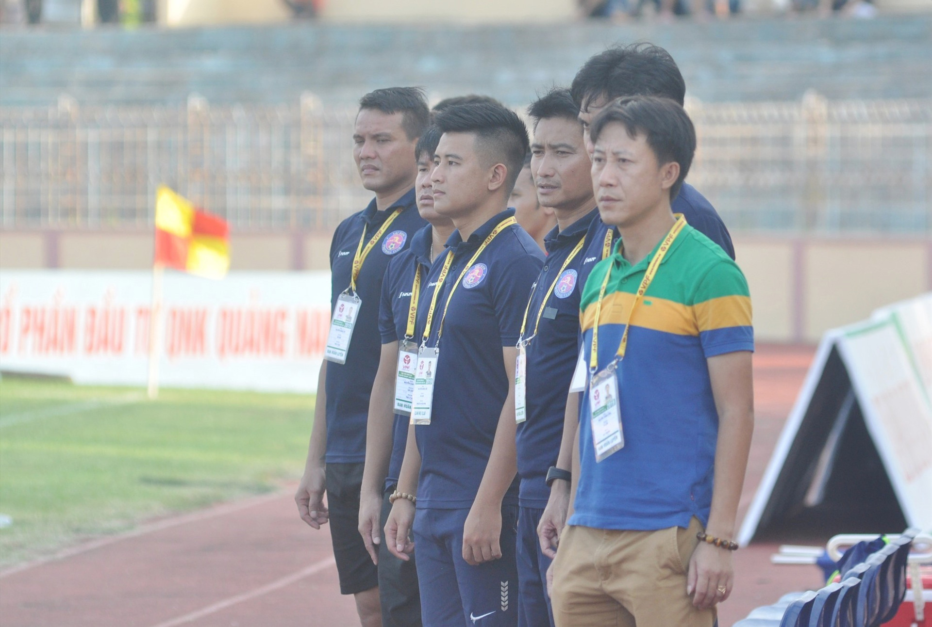 Tân HLV trưởng Nguyễn Thành Công dẫn dắt Quảng Nam đối đầu với đội bóng cũ Thanh Hóa vào chiều 15.10. Ảnh: A.Nhi