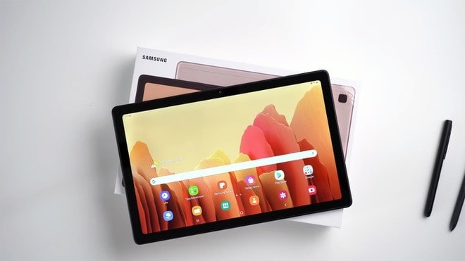 Galaxy Tab A7 có thiết kế mỏng nhẹ. Ảnh: Android Infotech.