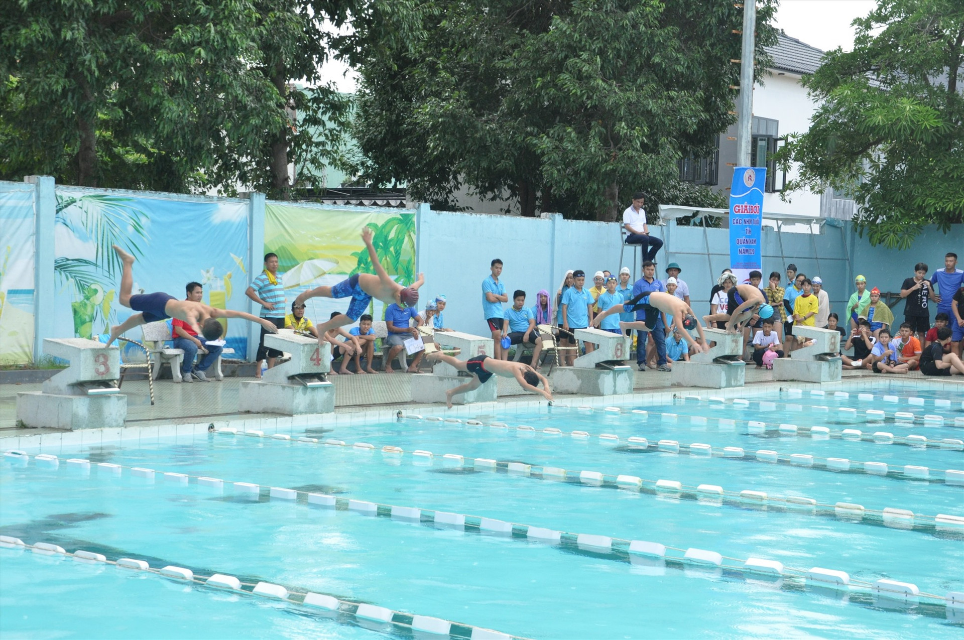Hồ bơi Trung tâm Thanh thiếu niên miền Trung (TP.Tam Kỳ) sẽ là địa điểm tổ chức giải Bơi học sinh phổ thông toàn quốc năm 2020. Ảnh: T.VY